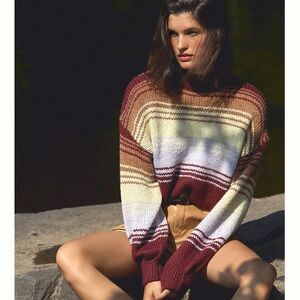 Anthropologie Striped Amber Knit Sweater
